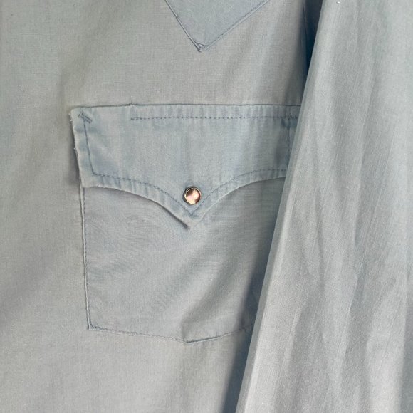 Dickson Jenkins Pearl Snap Western Shirt Mens SZ L Long Sleeve Pockets - Picture 3 of 7